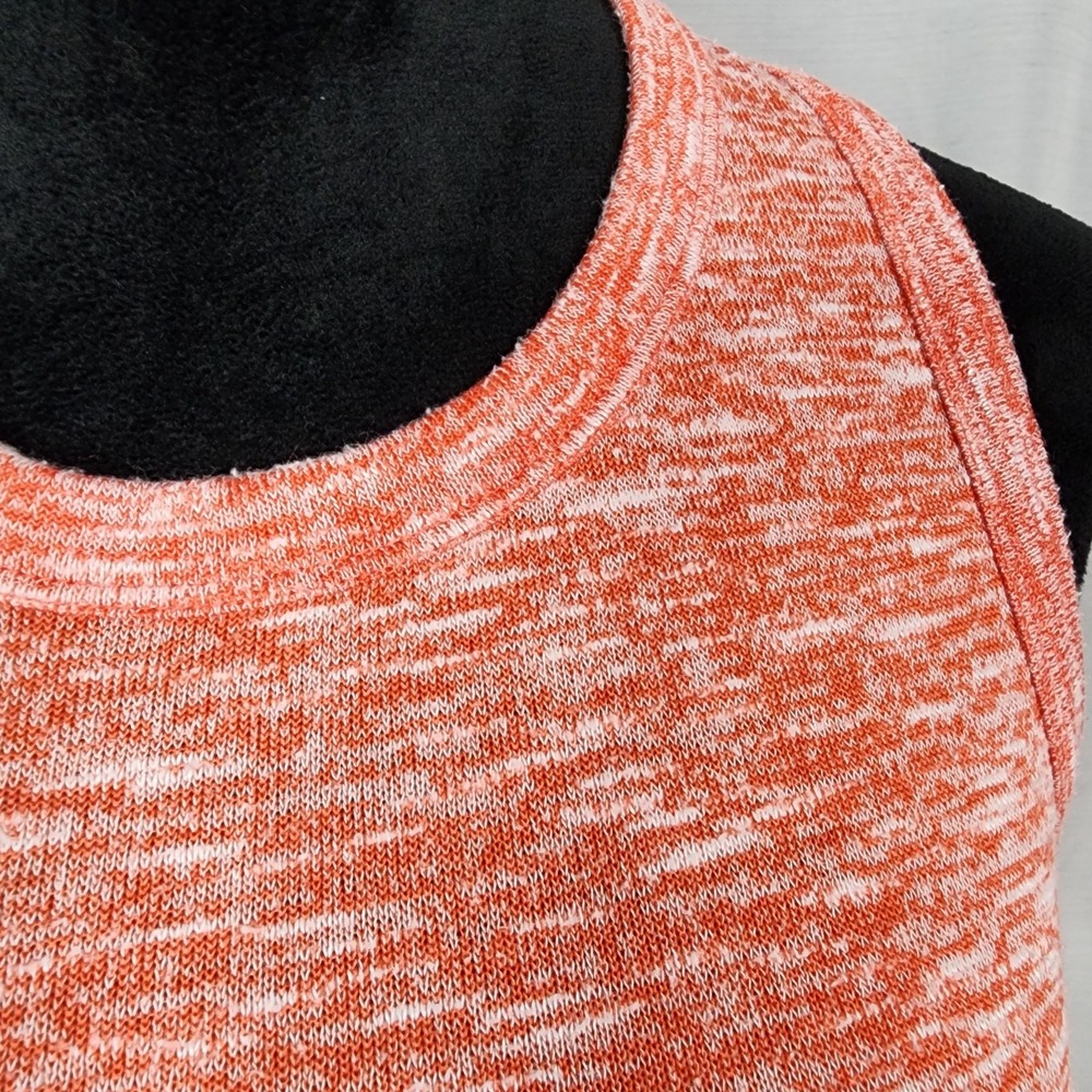 LOFT Lou & Grey Size Medium Redish Orange Flecked Tiered Sleeveless Maxi Dress - Picture 9 of 13